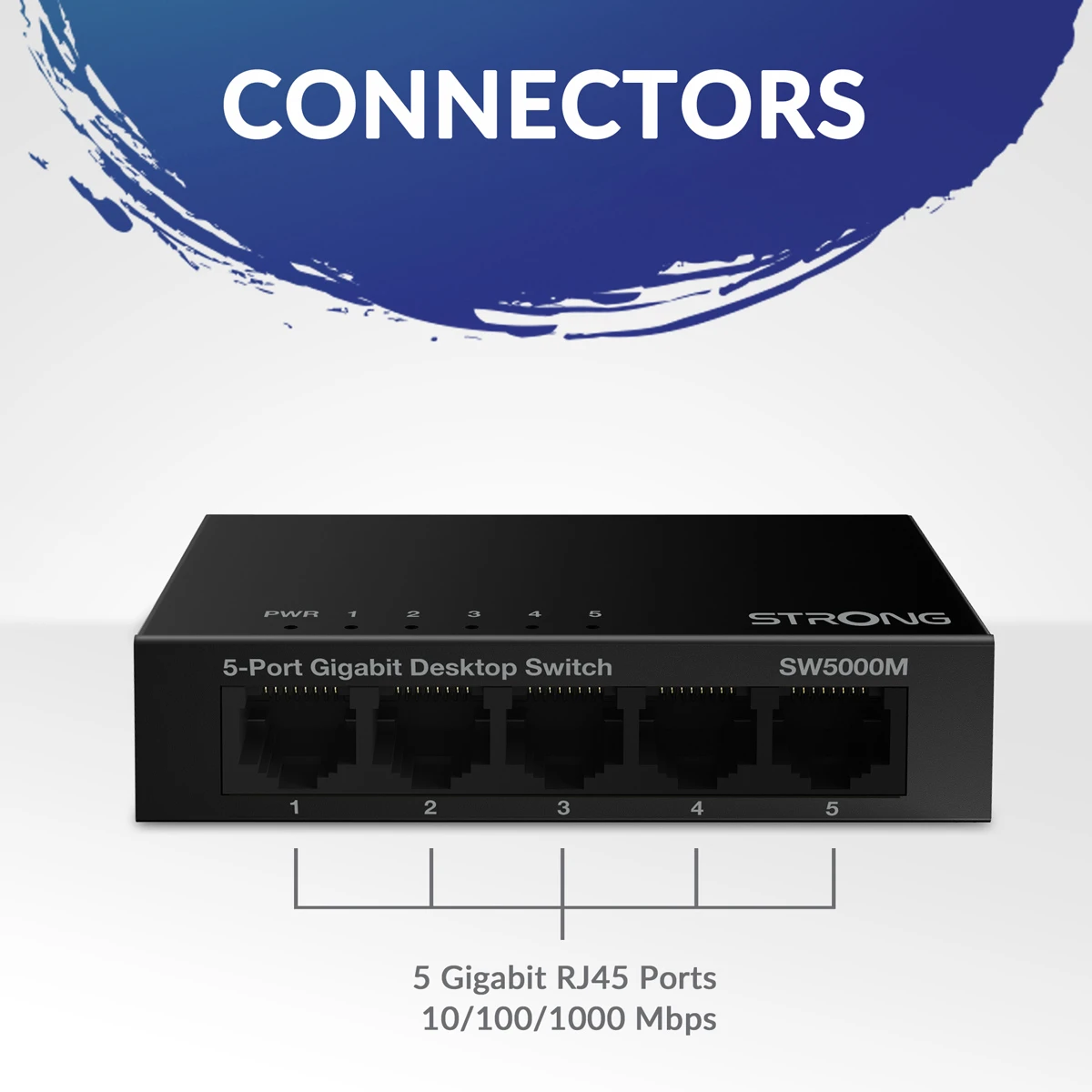 STRONG switch SW5000M, 5x Gigabit θύρες, 1000Mbps - Image 3
