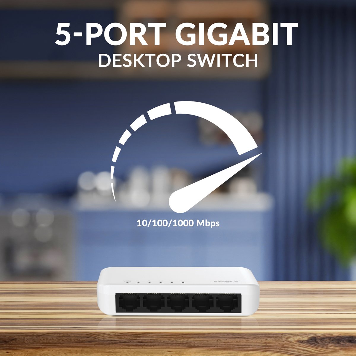 SW5000P-1 STRONG switch SW5000P, 5x Gigabit θύρες, 1000Mbps - Image 2