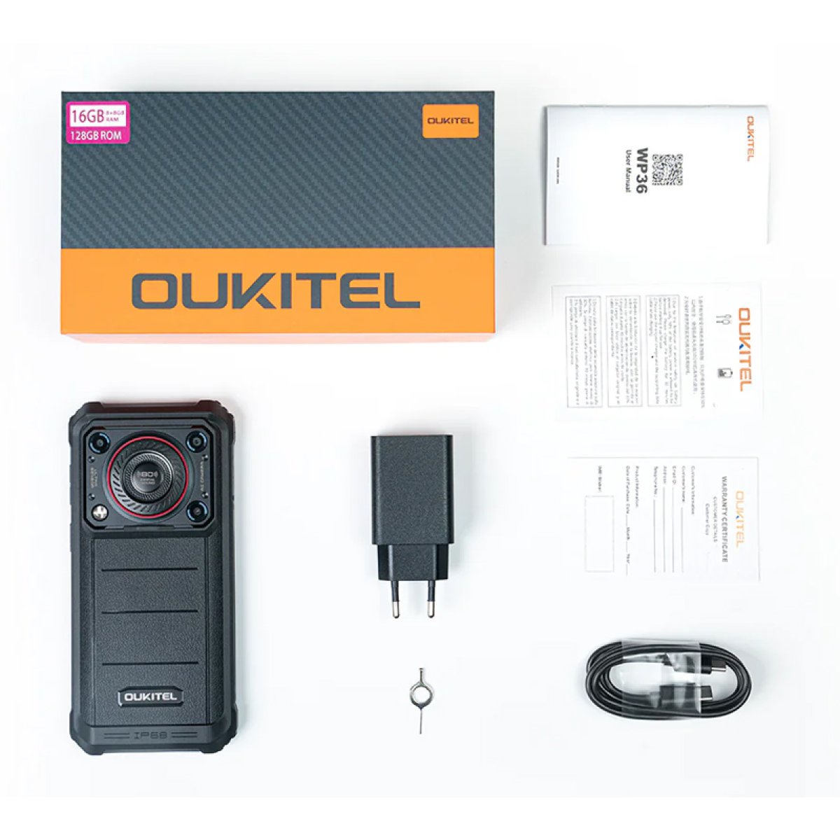 WP36-BK-12 OUKITEL smartphone WP36 με ηχείο 3.5W, 6.52", 8/128GB, 10600mAh, IP68/IP69K, μαύρο - Image 5