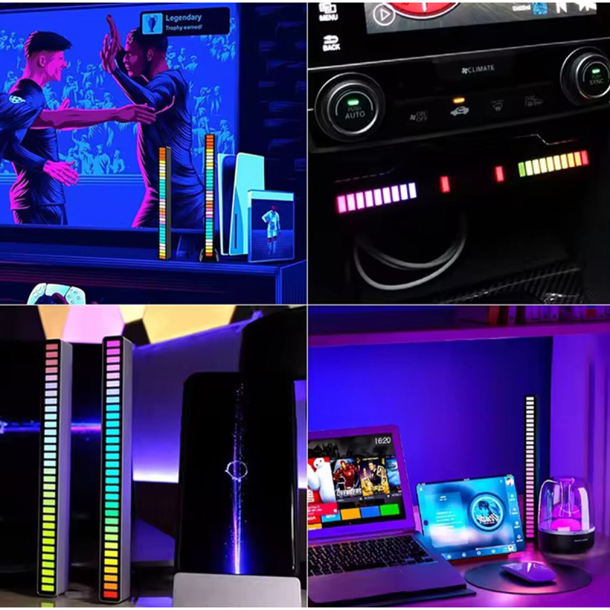 ZS52-1 LED φωτορυθμικό φωτιστικό ZS52, RGB, 5W, μαύρο - Image 2