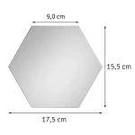 Σετ αυτοκόλλητοι ακρυλικοί καθρέφτες AG543D εξάγωνοι, 15.5x17.5cm, 12τμχ - Image 5