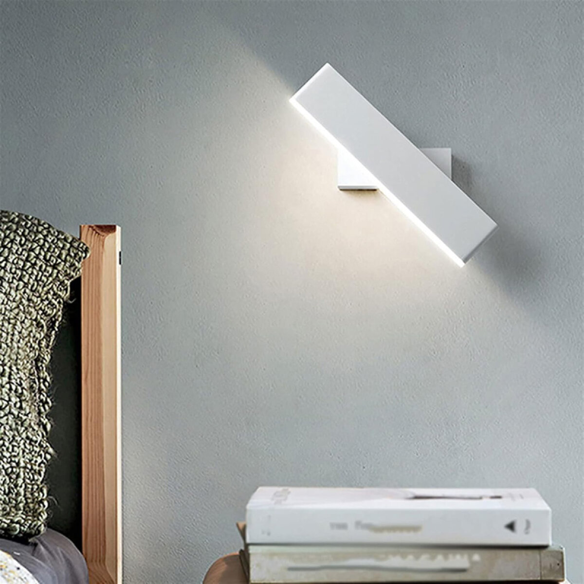 HLL-0171-1 POWERTECH LED φωτιστικό τοίχου HLL-0171, 15W, 4000K, 1200lm, περιστρεφόμενο, λευκό - Image 2