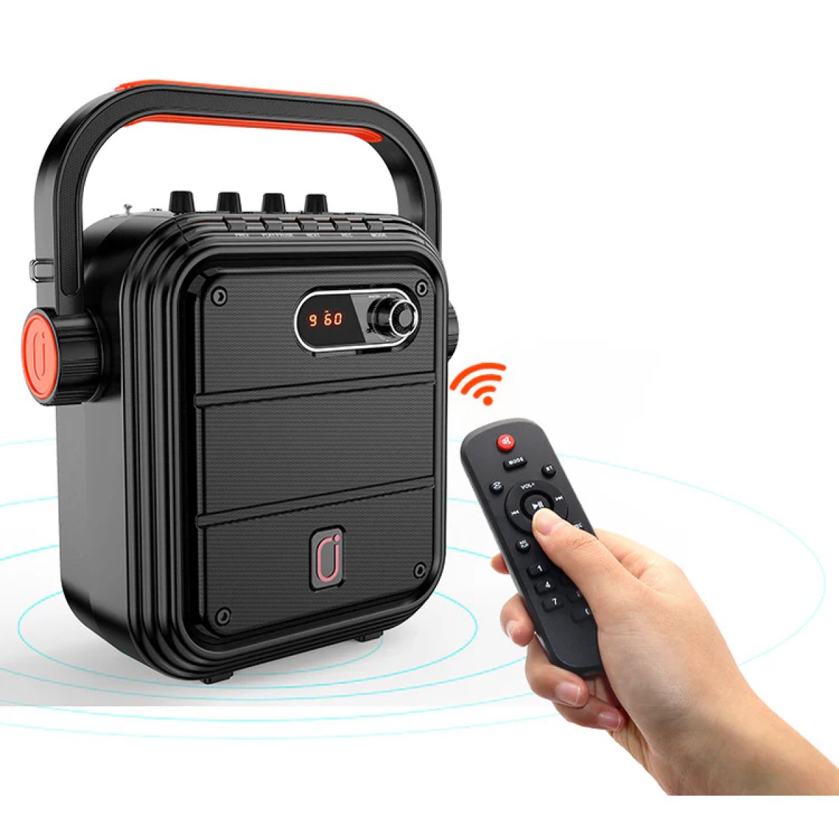 JYX φορητό ηχείο 65BT με 2x μικρόφωνα & ασύρματο χειριστήριο, 30W, 4400mah, μαύρο - Image 10