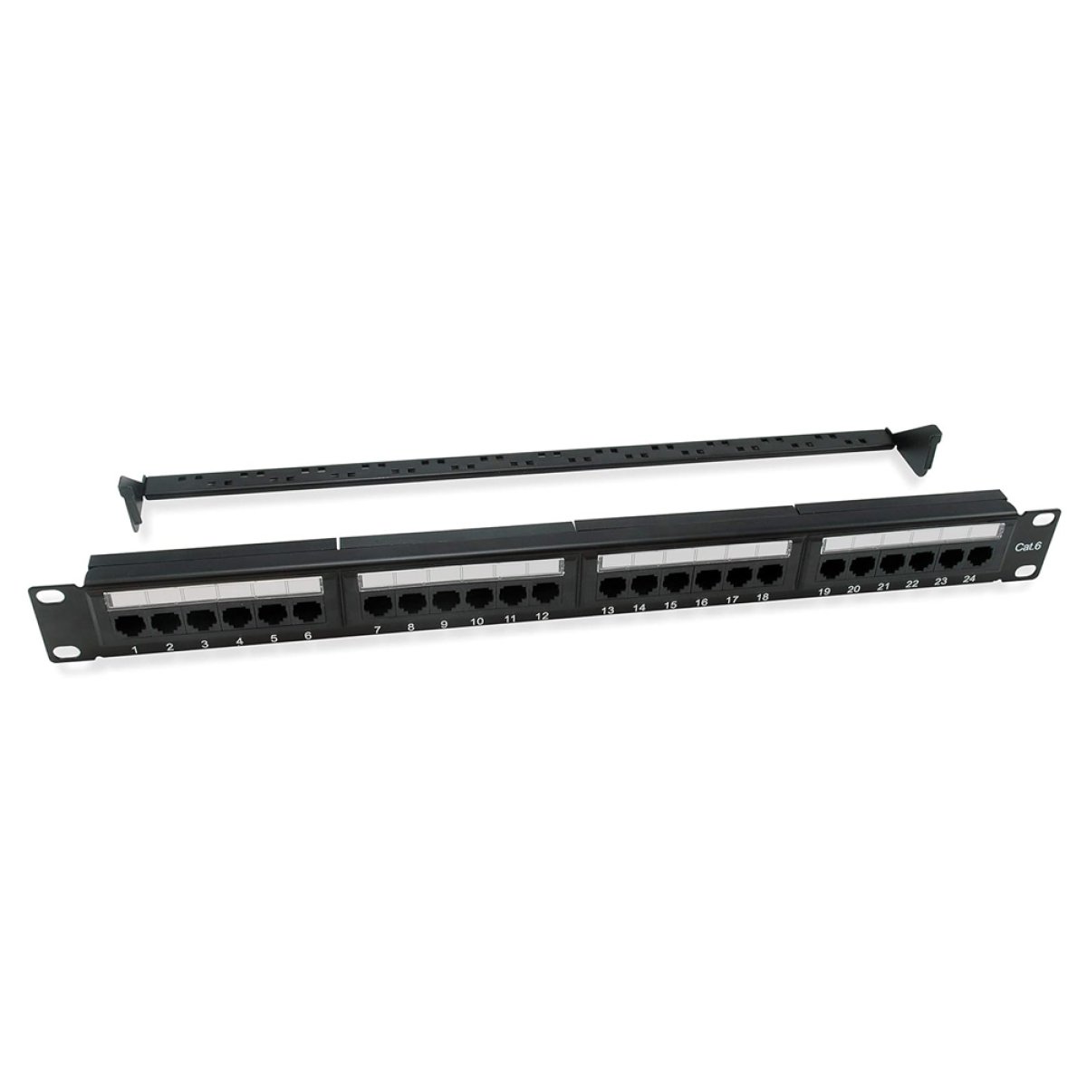 NETW-0027-3 POWERTECH patch panel NETW-0027 για rack 19"/1U, 24 θυρών, CAT 6 UTP, μαύρο - Image 4