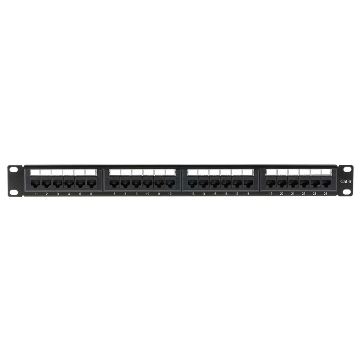 NETW-0027-4 POWERTECH patch panel NETW-0027 για rack 19"/1U, 24 θυρών, CAT 6 UTP, μαύρο - Image 5