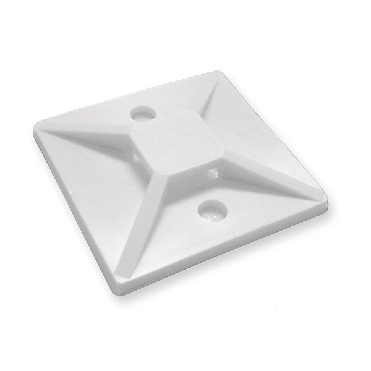 TIES-004 POWERTECH Αυτοκόλλητη βάση δεματικών, 30 x 30, 50τεμ, White - Image 1