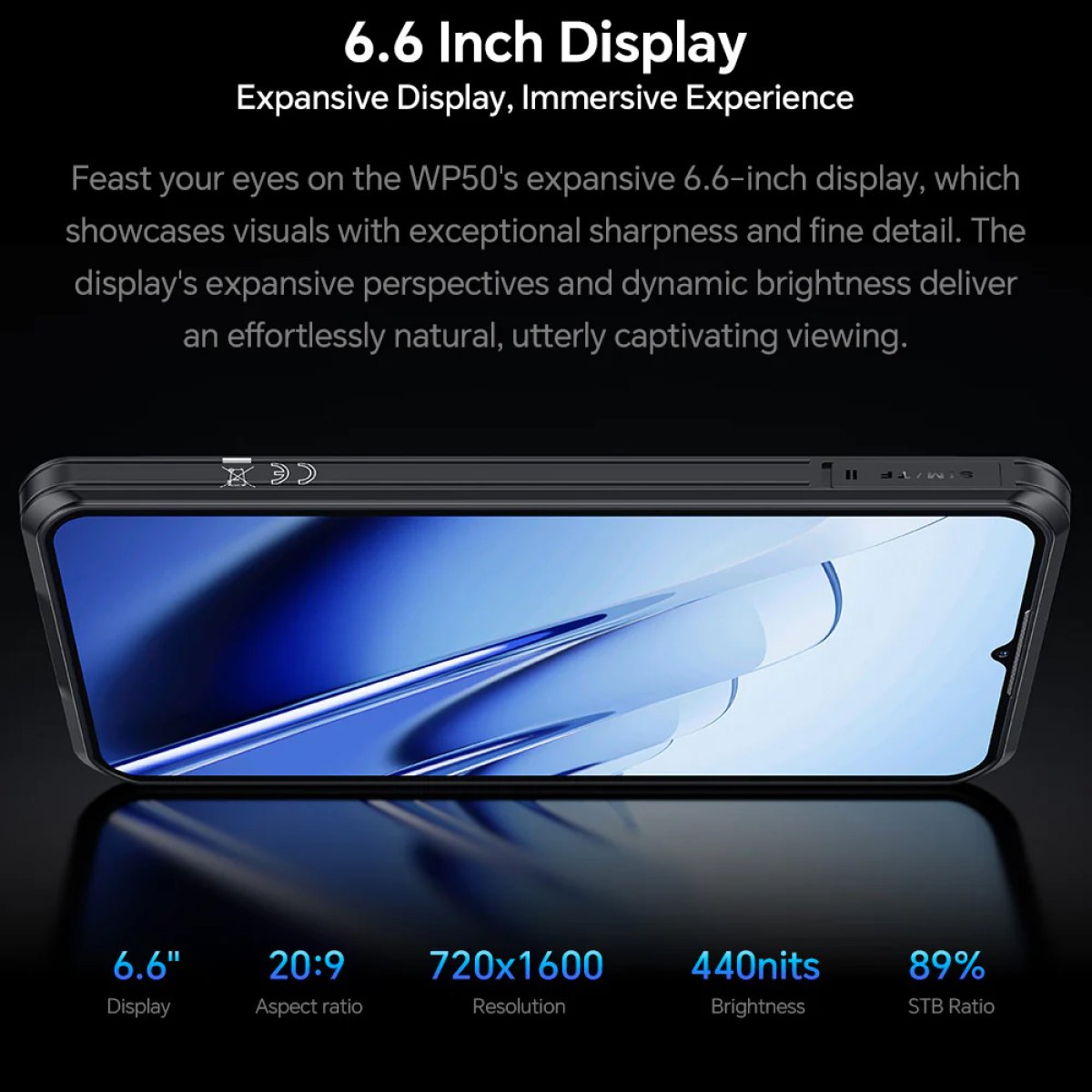 WP52-BK-5 OUKITEL smartphone WP52, 6.6", 4/256GB, 5G, 6500mAh, IP68/IP69K, μαύρο - Image 9