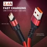 CABLETIME καλώδιο USB-C σε USB CT-PU32, 2.4A, 480Mbps, 1m, κόκκινο - Image 2