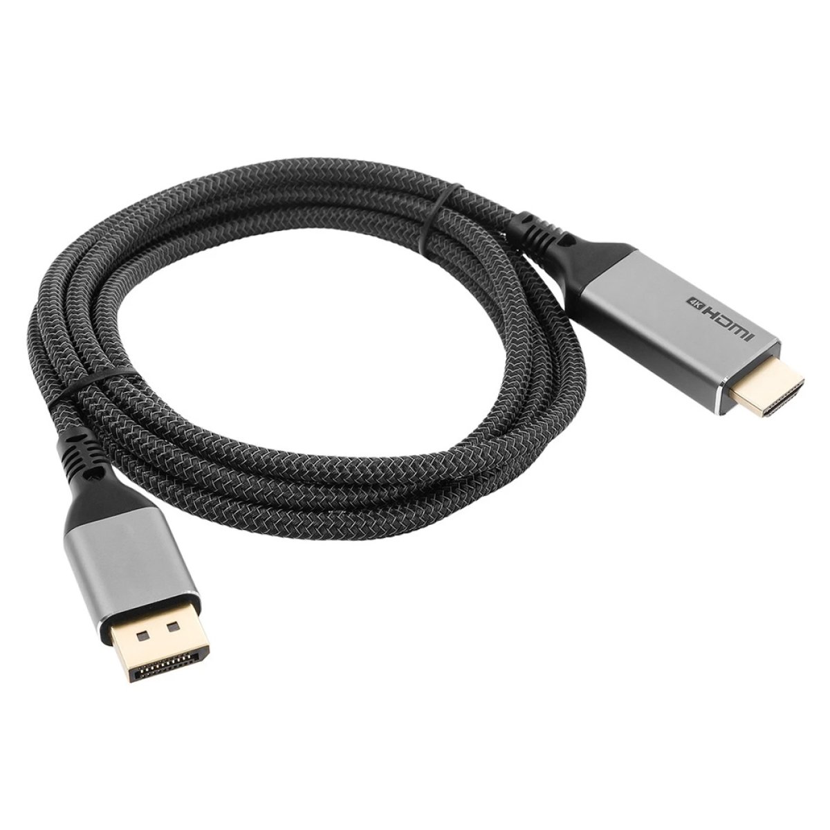 CAB-DP069-1 POWERTECH καλώδιο DisplayPort σε HDMI CAB-DP069, 4K/30Hz, 1.5m, μαύρο - Image 2