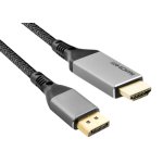 POWERTECH καλώδιο DisplayPort σε HDMI CAB-DP069, 4K/30Hz, 1.5m, μαύρο