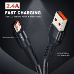 CABLETIME καλώδιο micro USB σε USB CT-P05, 2.4A, 480Mbps, 1m, μαύρο - Image 2