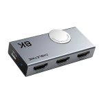 CABLETIME HDMI switch CT-HS8K2-AG, 2 σε 1, 8K/60Hz, 4K/120Hz, γκρι