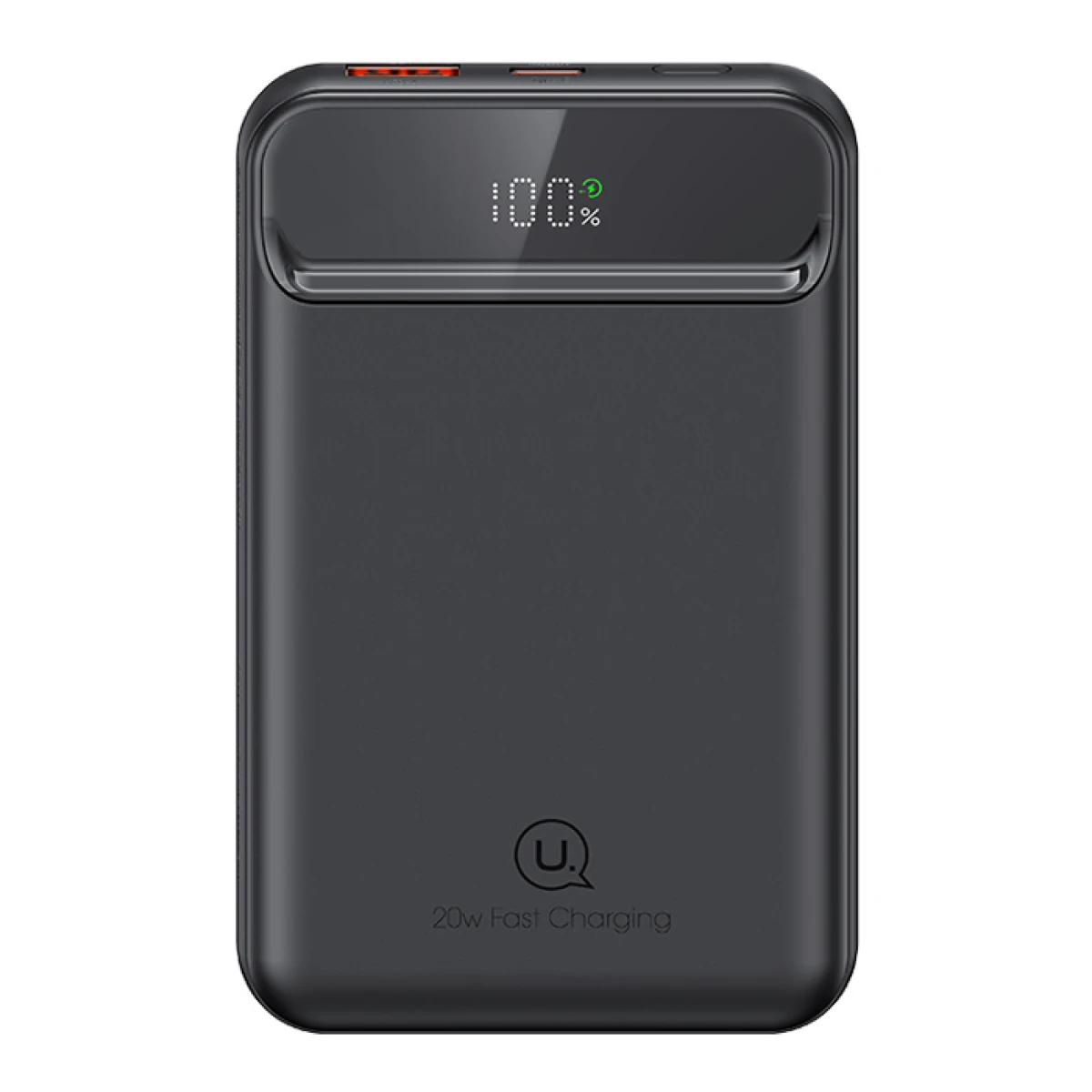 USAMS power bank US-CD214, 2x έξοδοι, wireless, 10000mAh, 20W, μαύρο - Image 1