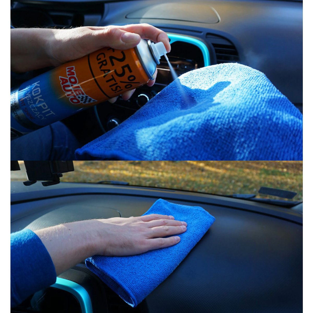 MOJE AUTO σπρέι γυαλίσματος πλαστικών αυτοκινήτου 19-012E, 750ml - Image 2