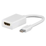 GOOBAY καλώδιο mini DisplayPort σε HDMI θηλυκό 51729, 0.15m, λευκό