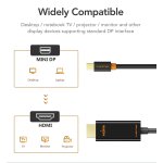 CABLETIME καλώδιο mini DisplayPort σε HDMI CT-AV588-03G, 1080p/60Hz, 1.8m, μαύρο - Image 3