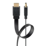 GOOBAY καλώδιο HDMI 2.0 61281, Ethernet, flat, 4K/60Hz 18 Gbps, 5m, μαύρο - Image 3