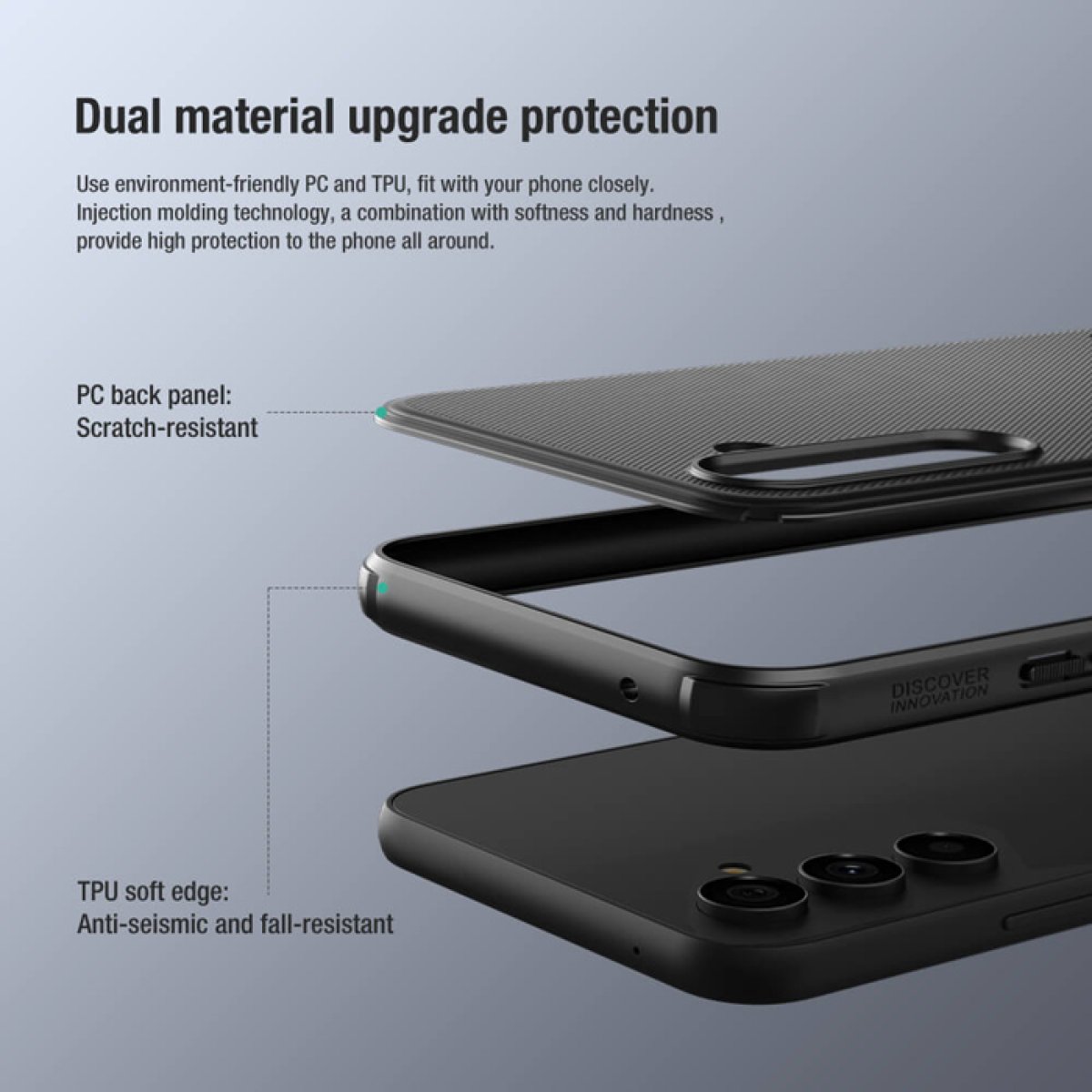 6902048261754-2 NILLKIN θήκη Super Frosted Shield Pro για Samsung Galaxy A54 5G, μαύρη - Image 3