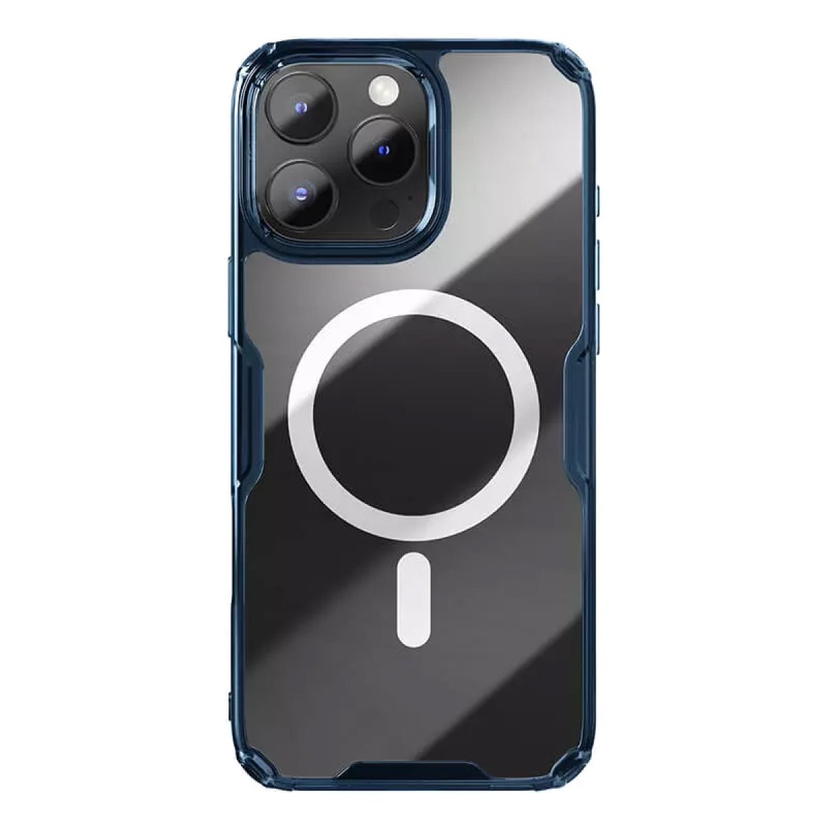 6902048287334 NILLKIN θήκη Nature TPU Pro Magnetic για iPhone 16 Pro Max, διάφανη-μπλε - Image 1