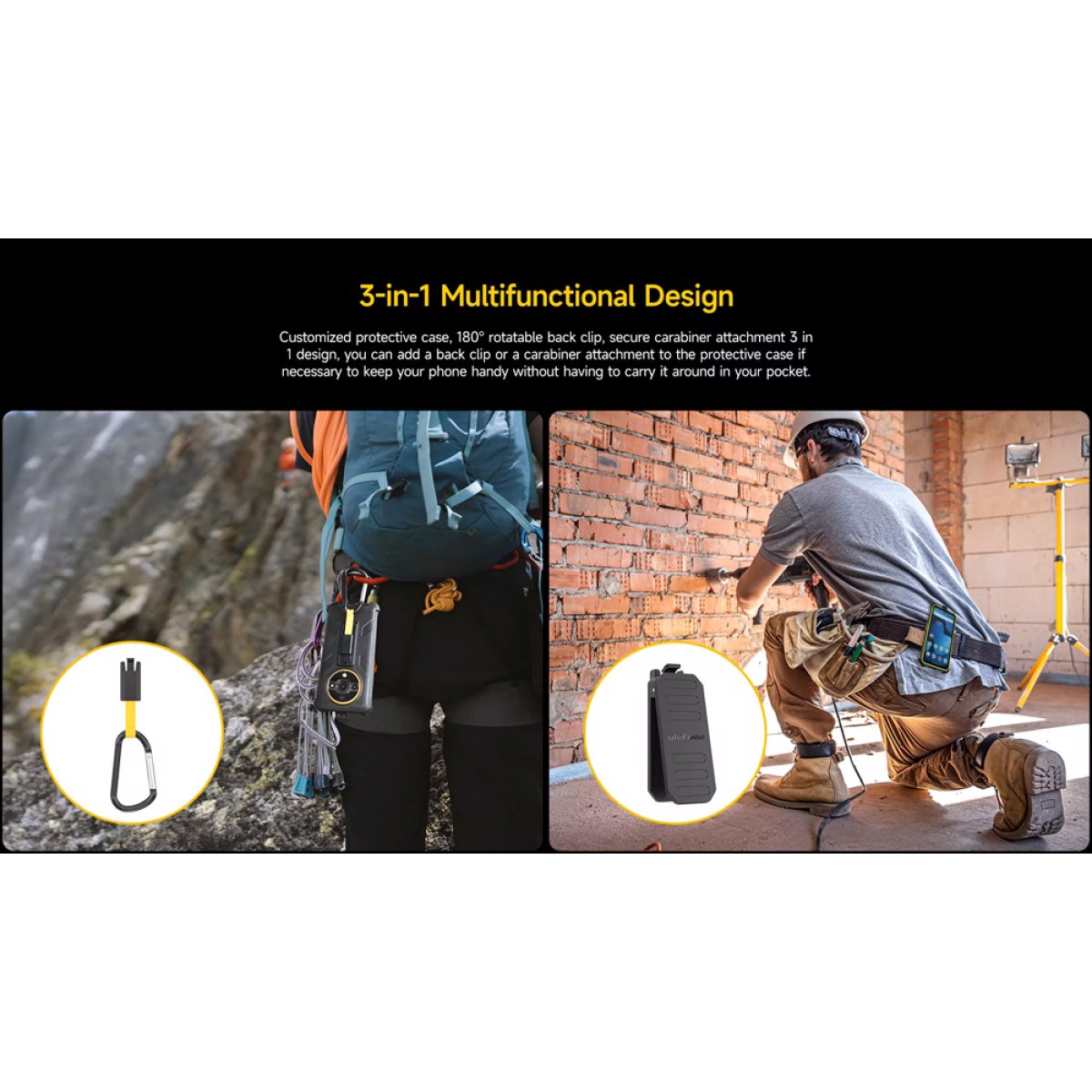 ULEFONE θήκη προστασίας για Armor X31 series, μαύρη - Image 6