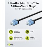 GOOBAY καλώδιο δικτύου 74231, CAT 6A U/UTP, slim, copper, 500MHz, 0.25m, μαύρο - Image 2