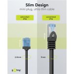 GOOBAY καλώδιο δικτύου 74231, CAT 6A U/UTP, slim, copper, 500MHz, 0.25m, μαύρο - Image 3