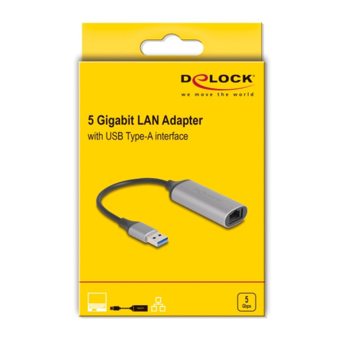 81571-1 DELOCK αντάπτορας δικτύου 81571, USB, 5Gbps Ethernet, ασημί - Image 2