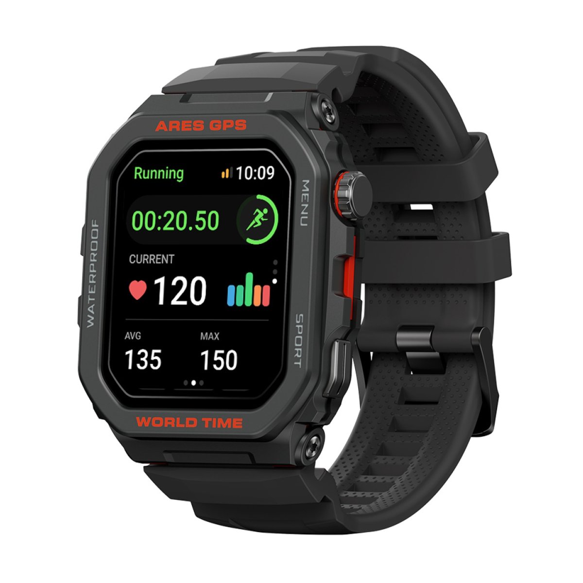 ARESGPS-BK ZEBLAZE smartwatch Ares GPS, heart rate, 1.75" IPS, GPS, 3 ATM, μαύρο - Image 1