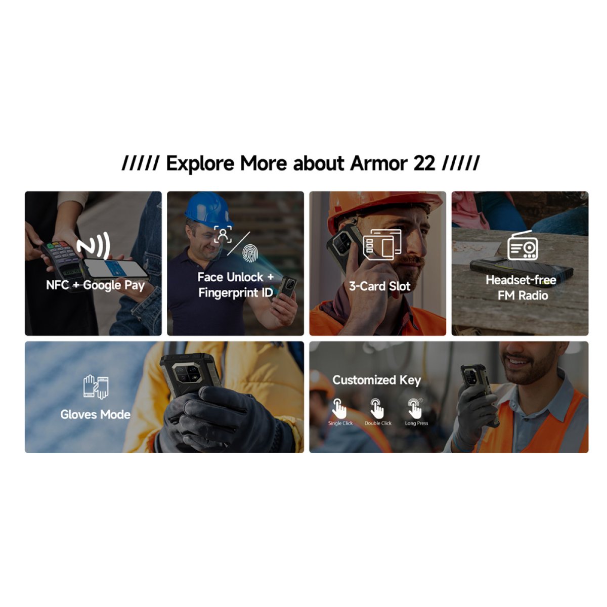 ARMOR22-256-BK-5 ULEFONE smartphone Armor 22, 6.58", 8/256GB, 6600mAh, IP68/IP69K, μαύρο - Image 10
