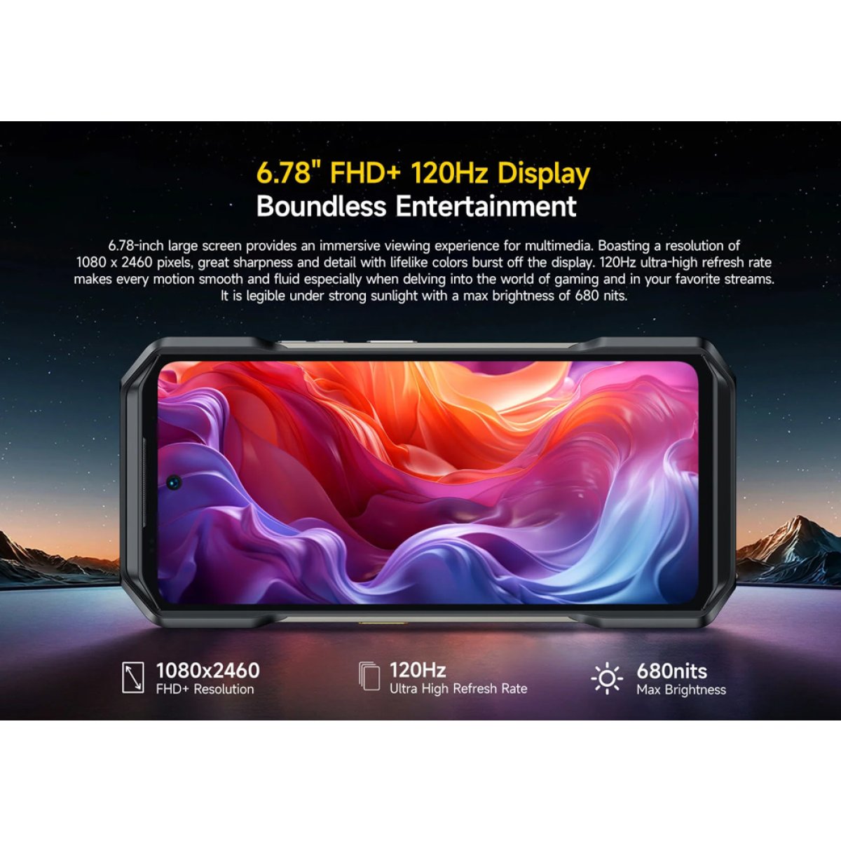 ULEFONE smartphone Armor 27, 6.78", 12/256GB, 10600mAh, IP68/IP69K, μαύρο - Image 8