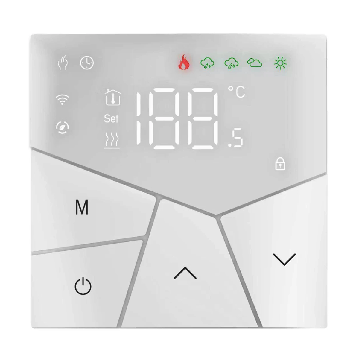 Smart θερμοστάτης αερίου BHT-15GCLW, WiFi, χωνευτός, λευκός - Image 1