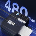 CABLETIME καλώδιο USB σε USB Type B CT-AMBM1, 480Mbps, 5m, μαύρο - Image 2