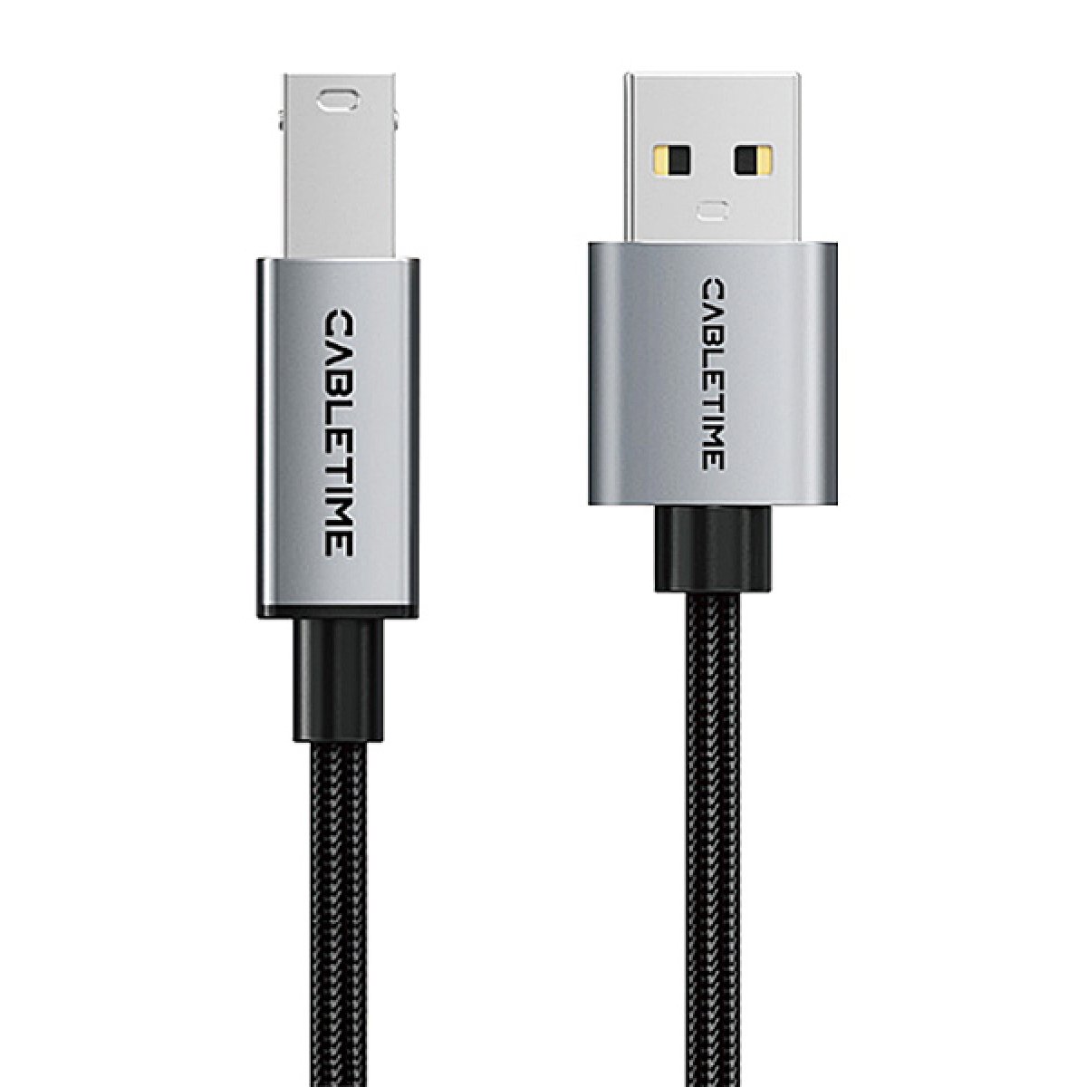 CT-AMBM1-AG5 CABLETIME καλώδιο USB σε USB Type B CT-AMBM1, 480Mbps, 5m, μαύρο - Image 1