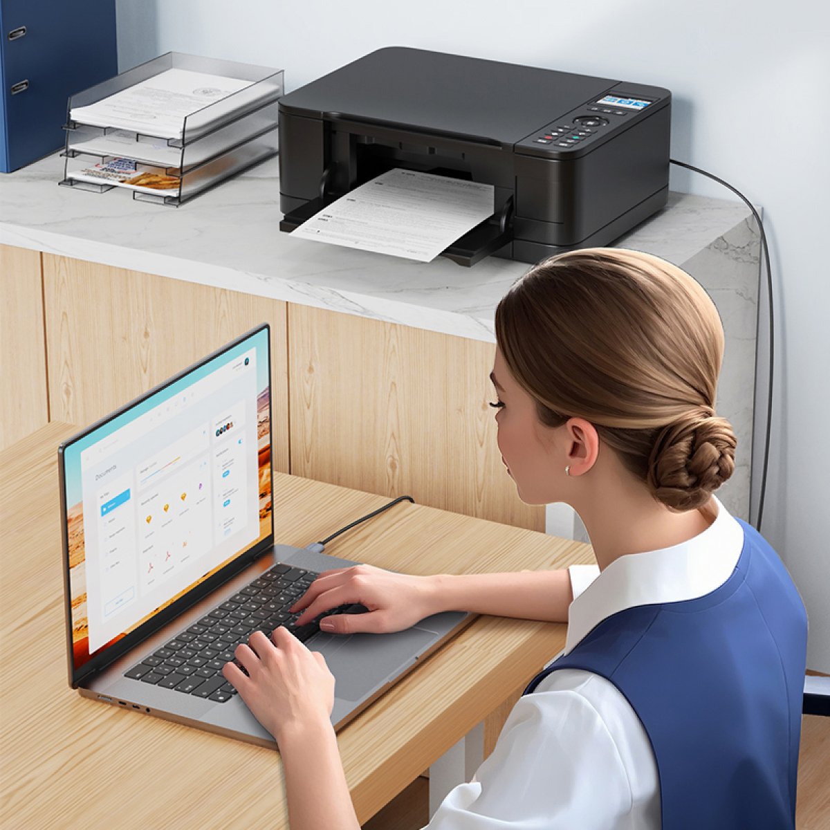 CT-AMBM1-AG5-2 CABLETIME καλώδιο USB σε USB Type B CT-AMBM1, 480Mbps, 5m, μαύρο - Image 3