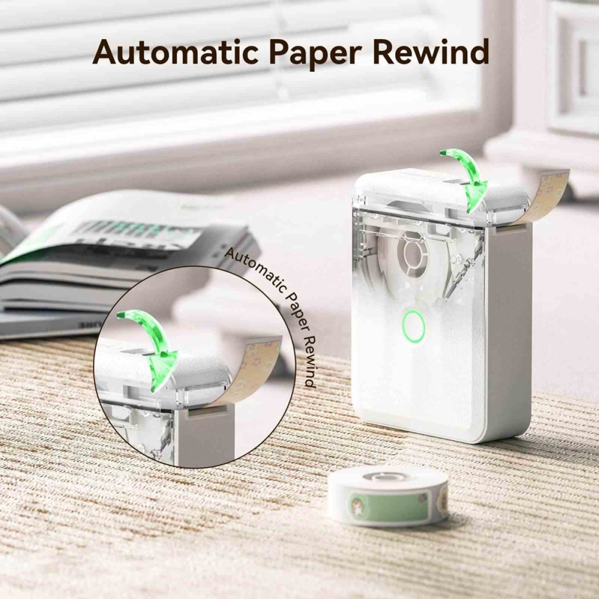 NIIMBOT smart θερμικός εκτυπωτής ετικετών D110-M, 203dpi, Bluetooth, λευκός - Image 3