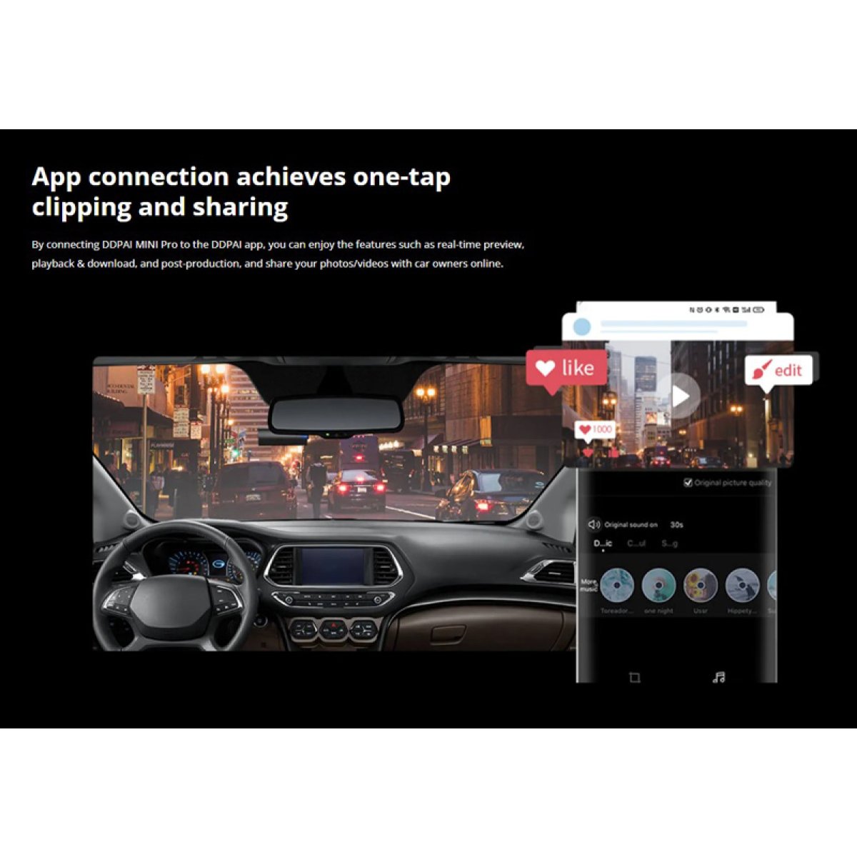 DDPAI smart κάμερα αυτοκινήτου MINI Pro, 1296p, WiFi - Image 11