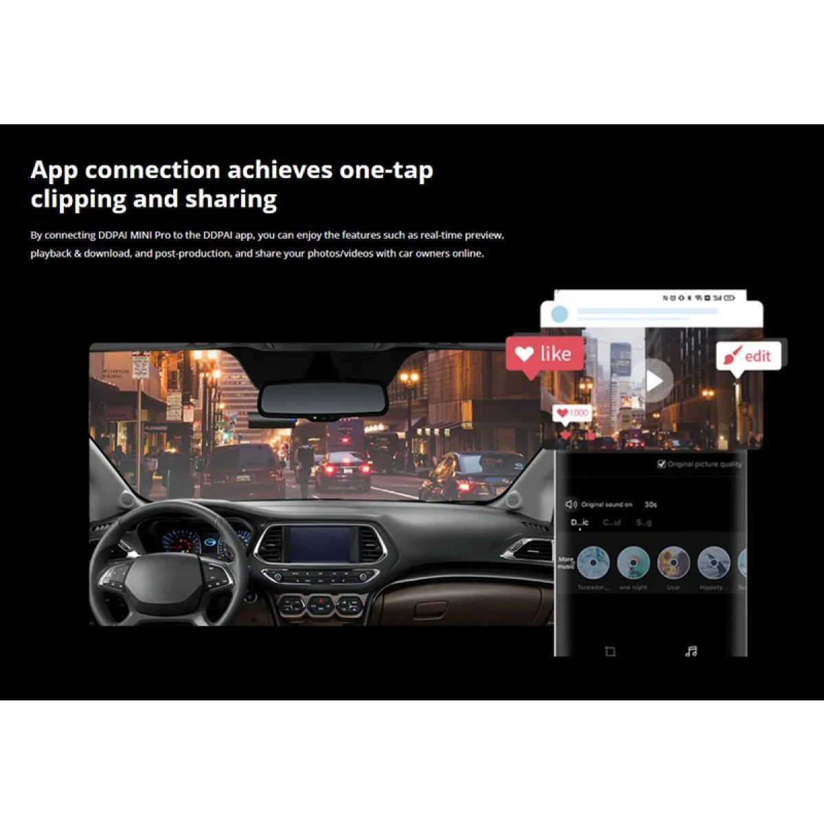 DDP-MINIPRO-9 DDPAI smart κάμερα αυτοκινήτου MINI Pro, 1296p, WiFi - Image 11