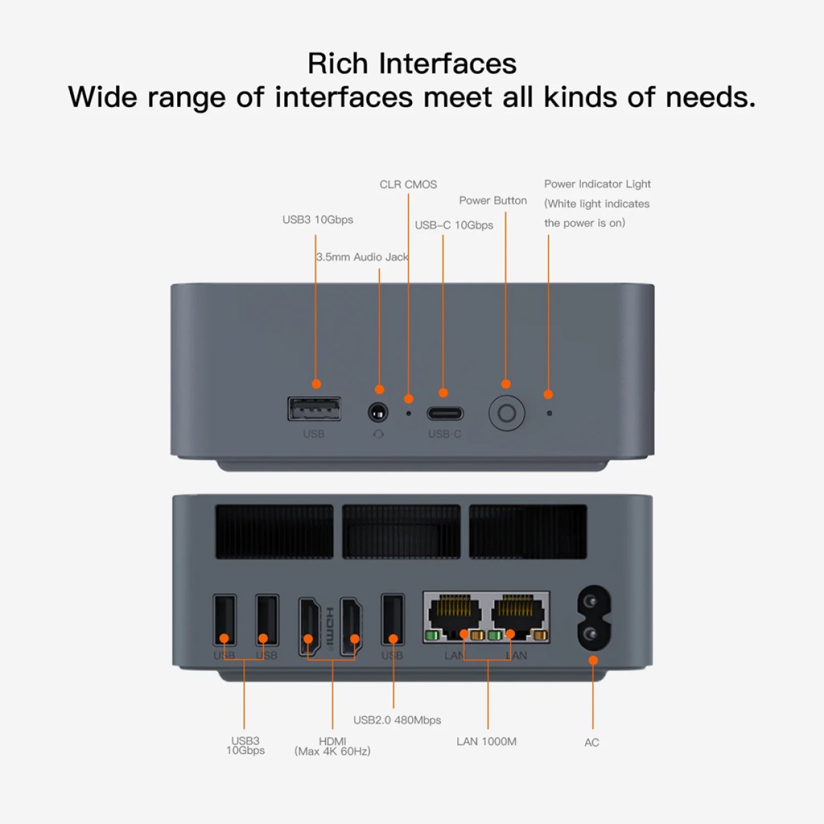 BEELINK mini PC EQR5, AMD 5650U, 16GB, 500GB M.2, Windows 11 Pro - Image 8