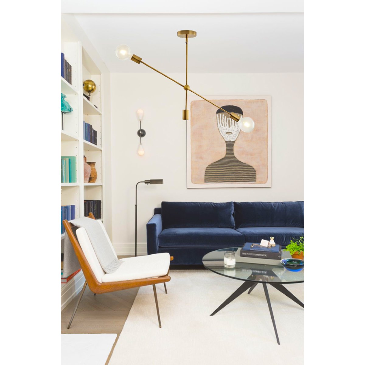 POWERTECH φωτιστικό οροφής HLL-0033, 2x E27, μεταλλικό, chrome gold - Image 2