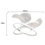 POWERTECH ανεμιστήρας οροφής HLL-0177 με LED φως, 96W, Φ60x28cm, λευκός - Image 4