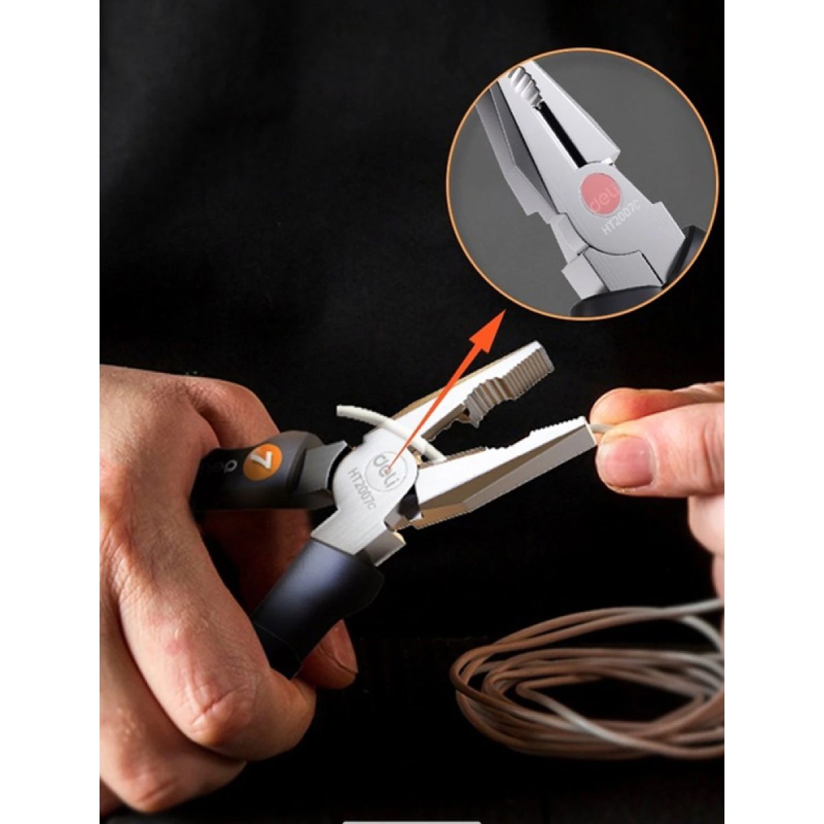 DELI πένσα HT2007C με αντιολισθητικές λαβές, 180mm - Image 2