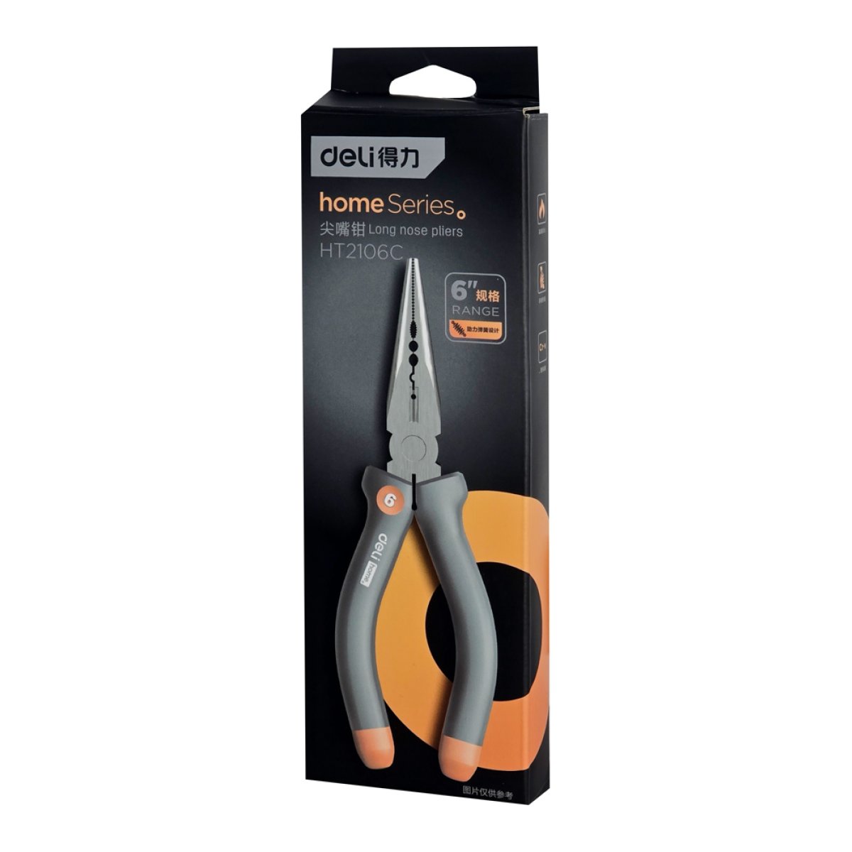 DELI μυτοτσίμπιδο HT2106C με αντιολισθητικές λαβές, 170mm - Image 4