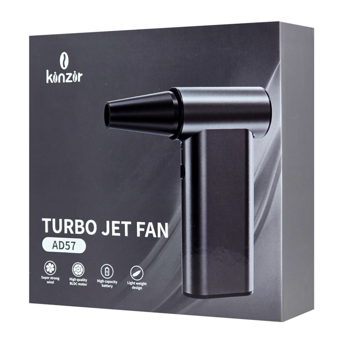 KNZ-AD57-4 KINZIR ηλεκτρικό air duster AD57, 180W, 8000mAh, γκρι - Image 5
