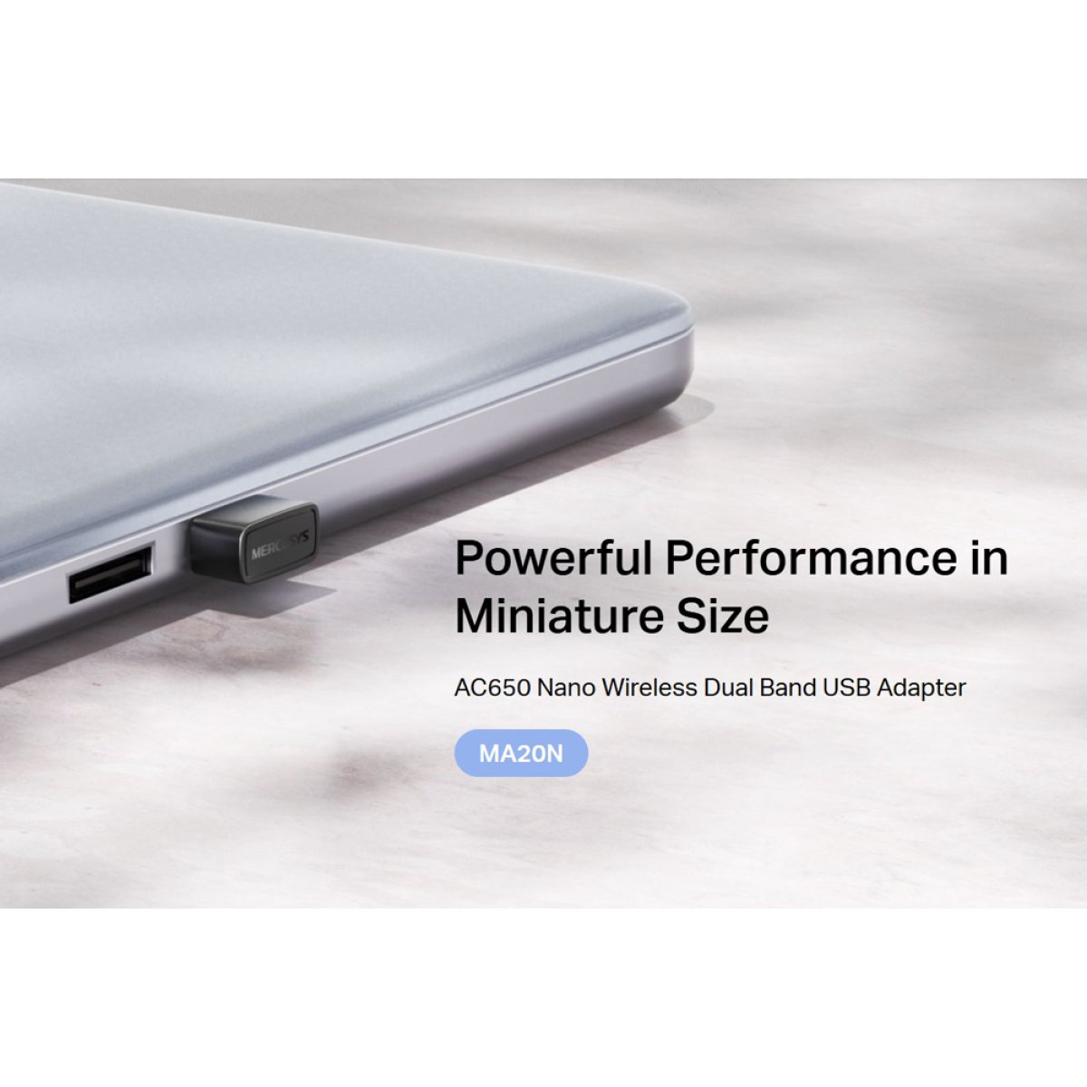 MERCUSYS ασύρματος USB αντάπτορας δικτύου MA20N, 650Mbps AC650, Ver 1.0 - Image 2