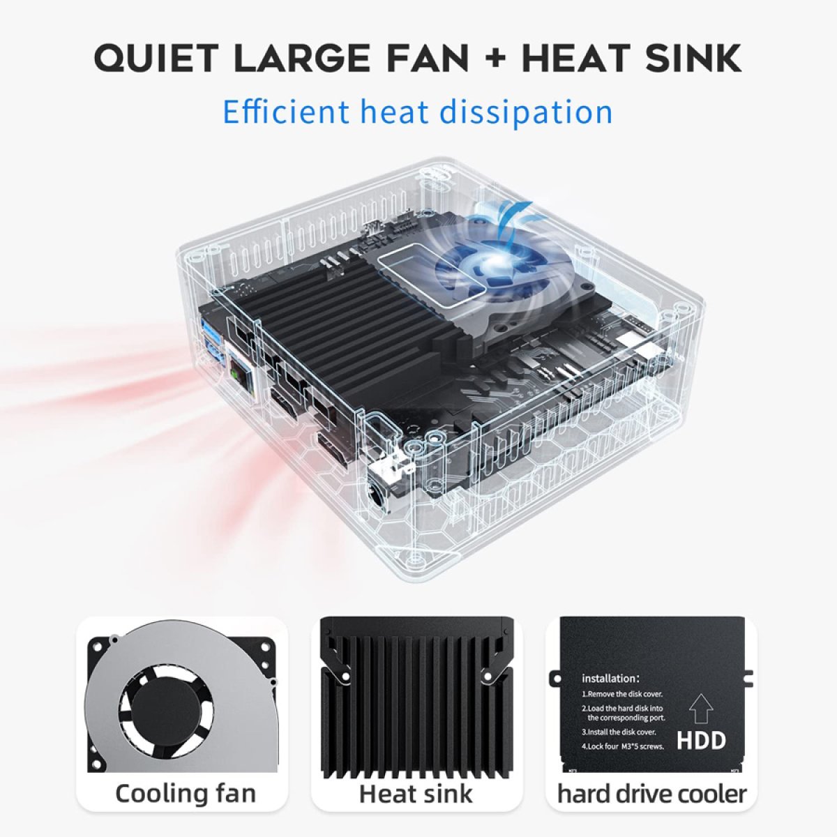 BEELINK mini PC Mini S, Intel CPU N5095, 8GB, 256GB SSD, Windows 11 Pro - Image 6