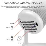 POWERTECH smart βιντεοπροβολέας PT-1305, 1080p, WiFi, Android, 170 ANSI lumens, λευκός - Image 5