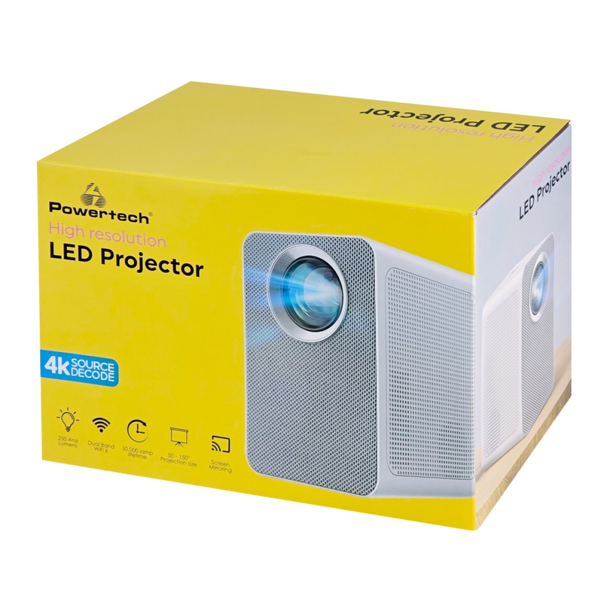 POWERTECH smart βιντεοπροβολέας PT-1306, 1080p, WiFi, 250 ANSI lumens, λευκός - Image 8