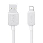 USAMS καλώδιο Lightning σε USB US-SJ689, 2.4A, 480Mbps, 1m, λευκό