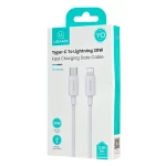 USAMS καλώδιο Lightning σε USB-C US-SJ712, 30W, 480Mbps, 1m, λευκό - Image 3