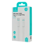 USAMS καλώδιο Lightning σε USB-C US-SJ735, 30W, 480Mbps, 1m, λευκό - Image 4